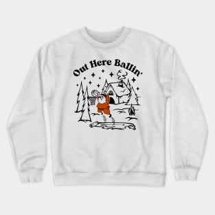 Santa Playing Basketball Funny Christmas Crewneck Sweatshirt